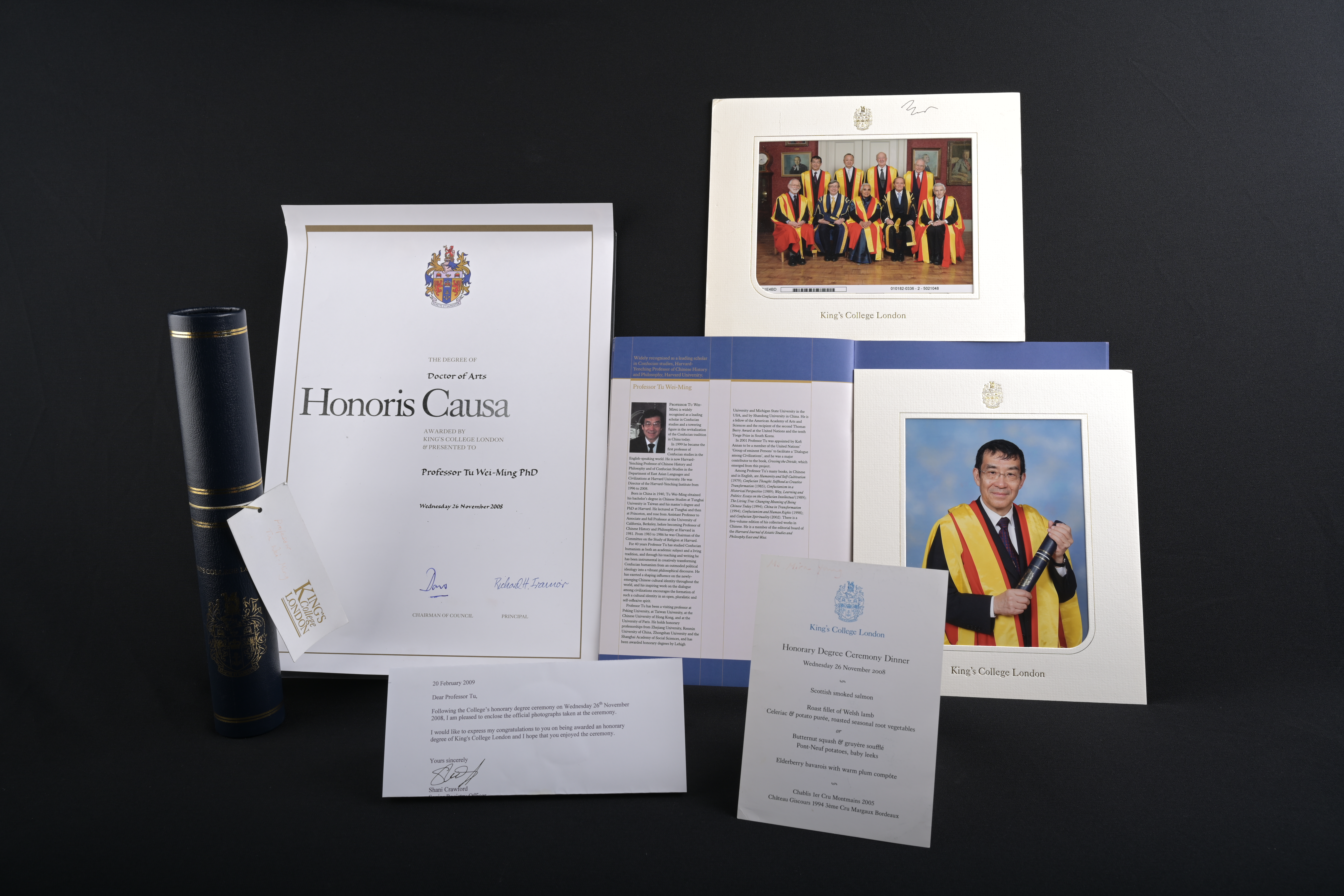 【倫敦國王學院榮譽博士學位】證書